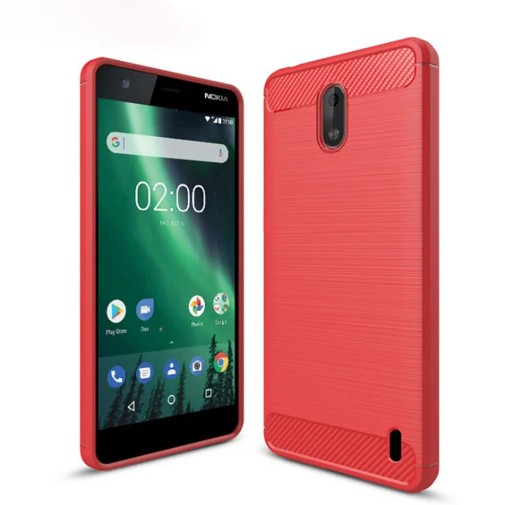 For Nokia 2 Case, Slim Carbon Fiber Mobile Phone Back Cover