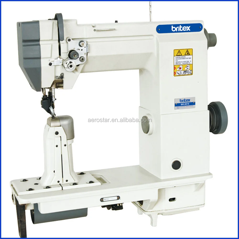 BR-9910 Single Double Needle Compound Feed Post bed Sewing Machine Industrial Shoe Leather Sewing Machine