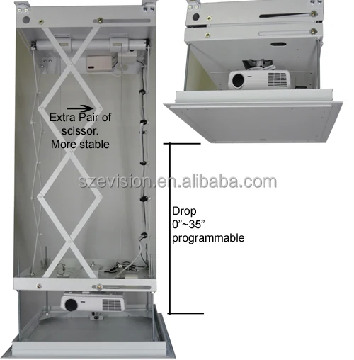 Моторизованный проектор потолочное крепление с 12 В триггер/электрический проектор лифт с пультом дистанционного управления