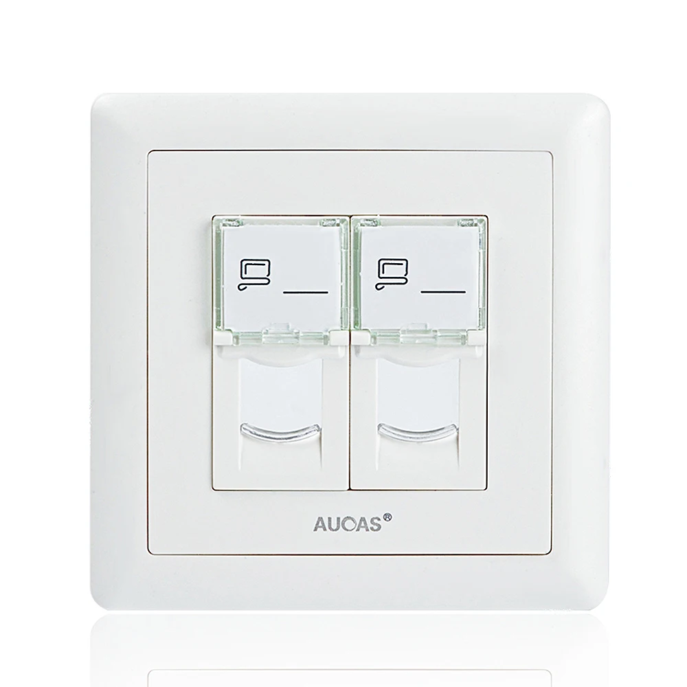  Aucas 86 Тип настенное крепление сеть Cat 5e 6 7 8 RJ45 лицевая пластина с двойным