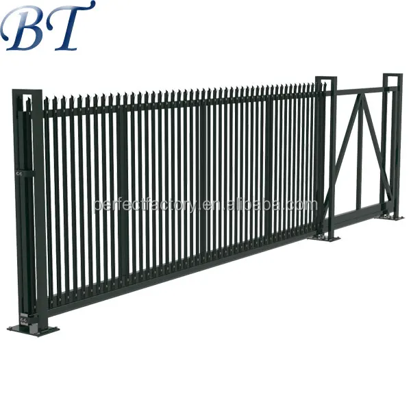 
High Quality palisade /palisade fence / galvanised steel picket palisade sliding gate 