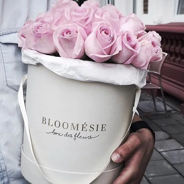 Luxury large cardboard paper flower box for fresh flower