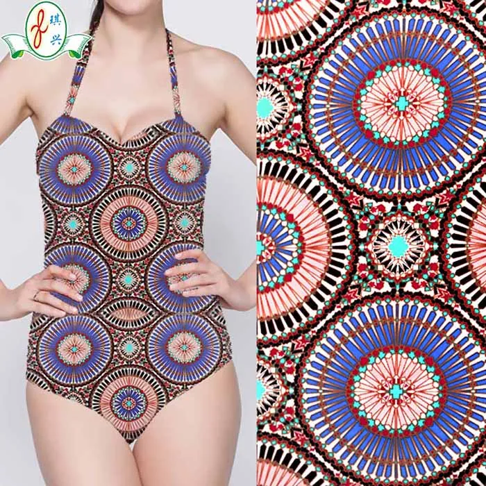 african fashion style print fabric 4 way stretch nylon spandex fabric