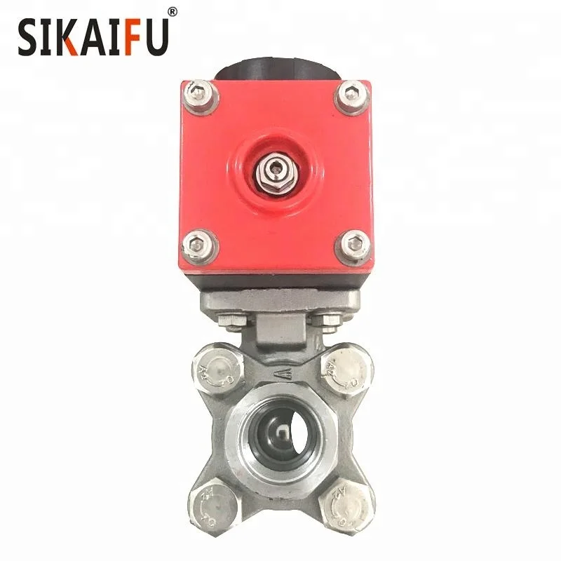 DN15 Stainless Steel 304 Pneumatic Actuator 3pc Ball Valve