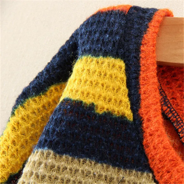 Дети модная одежда широкий свитер образец вязания дети трикотажные свободного покроя пуловеры свитер / главная зимняя wearings