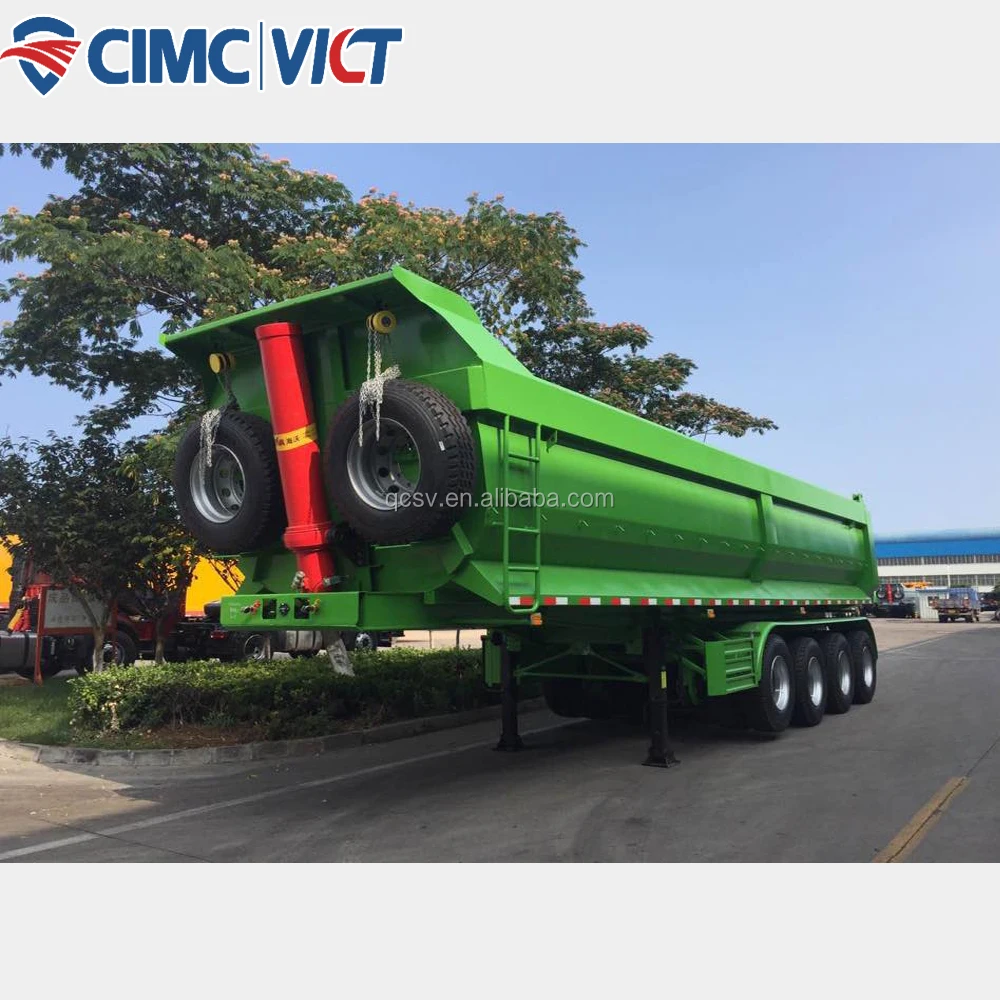 Africa market 4 axles 35CBM tipper trailer for sinotruk