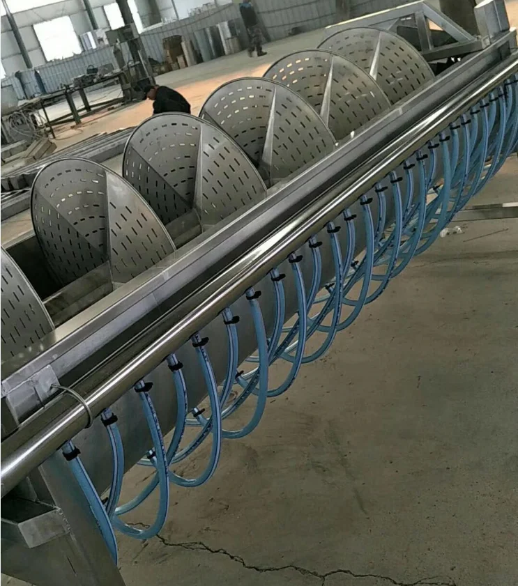 
halal poultry chicken head feet pre-cooling machine slaughter equipment 