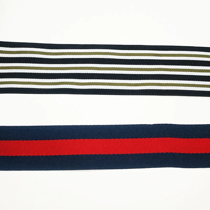 Custom Color High Quality  Strip Polyester Shoe Webbing