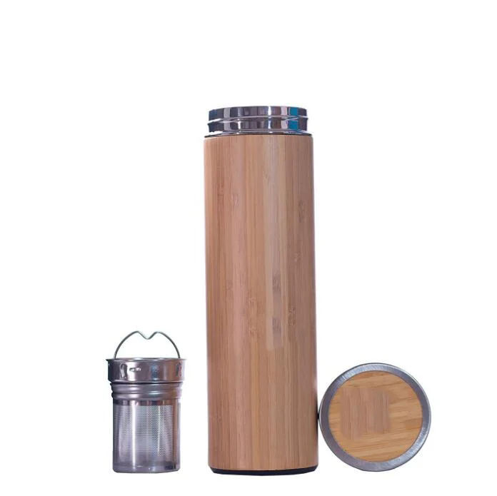 Деревянная бамбуковая термобутылка, Вакуумная бутылка для воды