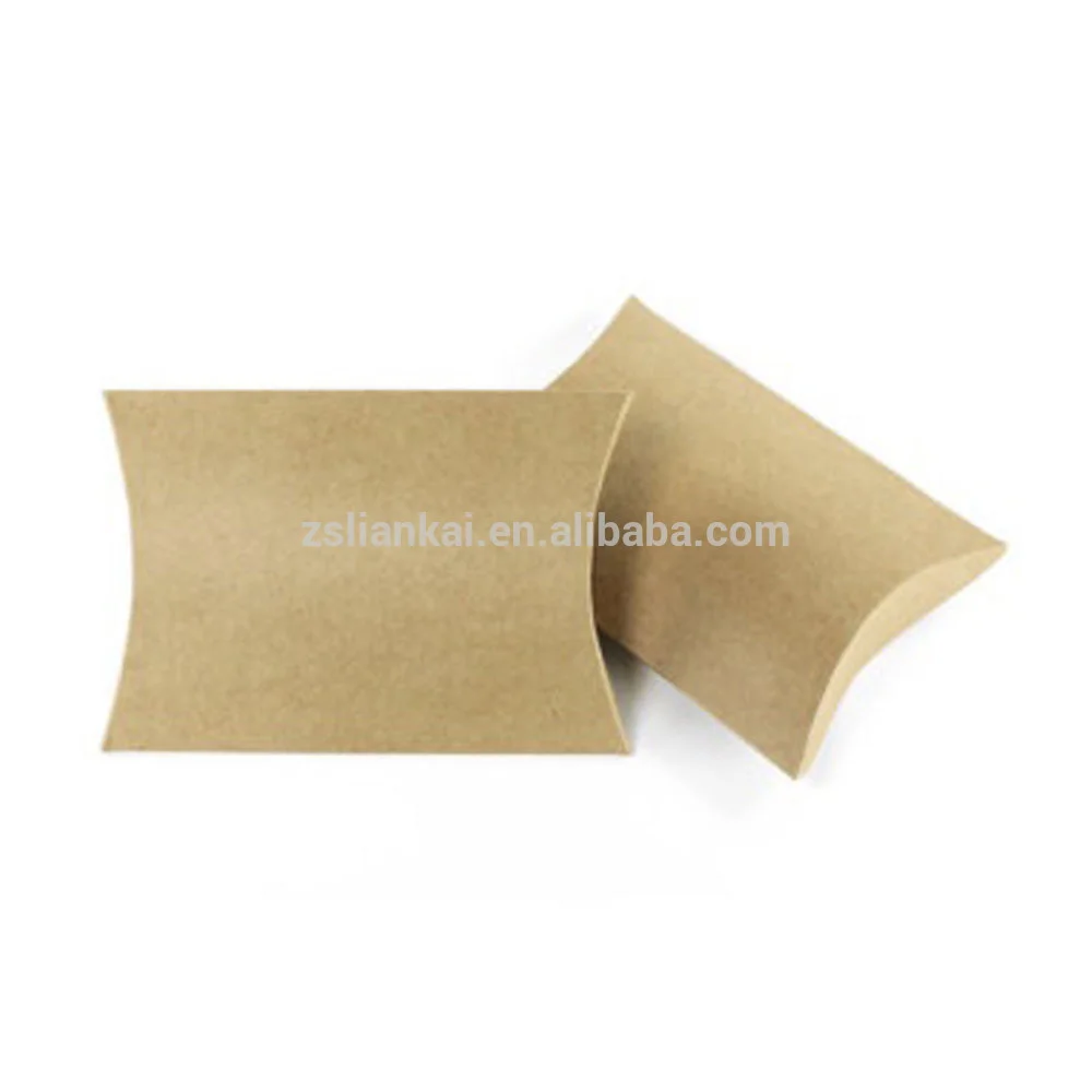 Matte Black Card Pillow Box Coated Paper for Packaging and Gift Wrap Recyclable Stamping Accept Glossy Lamination Customized