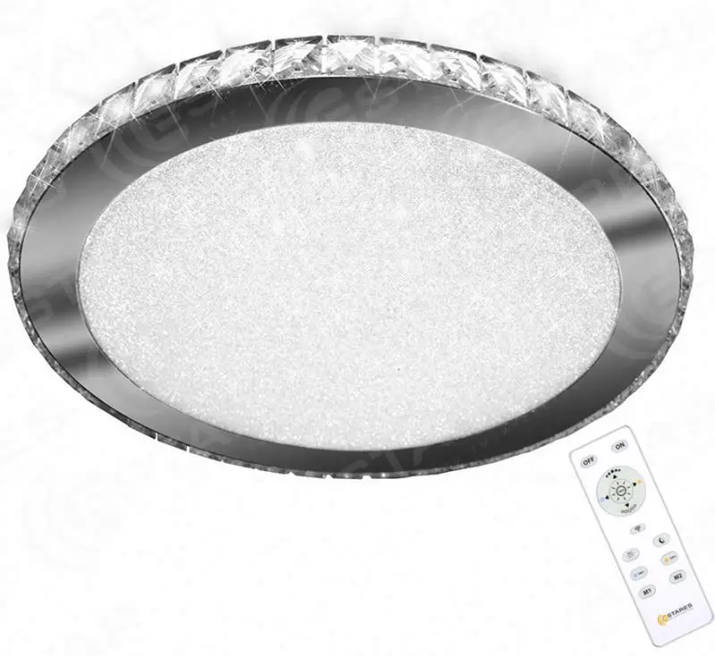 
Contemporary led ceiling light cct dimmable led plafony crystal chrome 