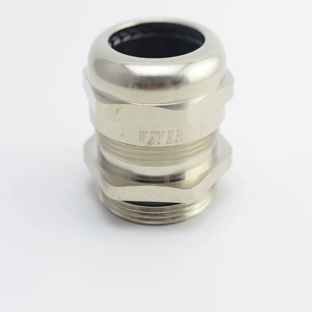 Удлиненная Метрическая резьба IP68 никелированная латунная металлическая кабельная втулка