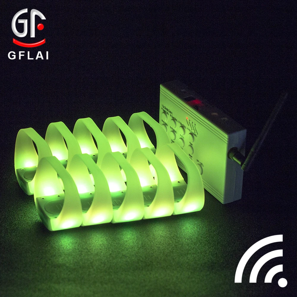 2020 New Products Custom Programmable Remote Controlled Flashing Led Silicone Bracelet, Radio Control Rfid Light Up Wristband