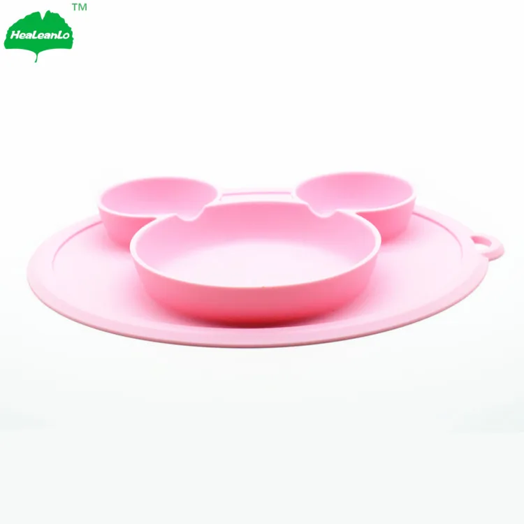 New Kids Platesmat Suction Baby Silicone Plates for Toddlers Dishes
