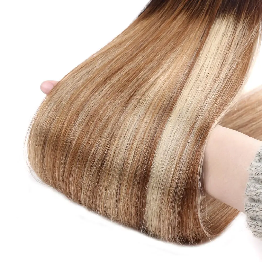 Top Grade Hot Sale In USA /UK/Germany/Spain Balayage Remy human  hair weft extension