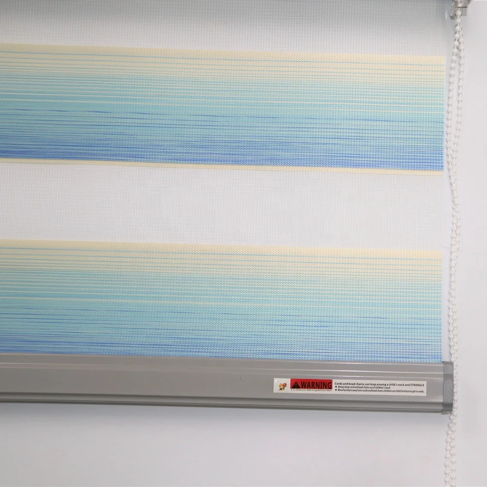 wholesale gradient color100% polyester transparent mesh zebra blinds roller blind for living room