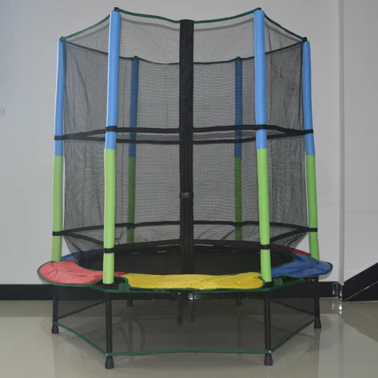 55inch mini used trampolines with safety net for kids indoor and outdoor
