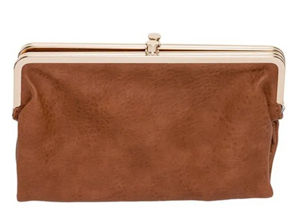 Classic Vegan Leather Clutch Wallet Bag with two compartments