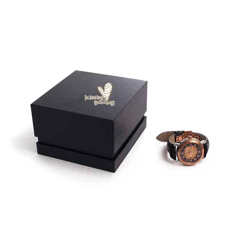 Cardboard custom luxury watch box 6 slots cardboard gift paper boxes packaging case with EVA insert and your own logo printing