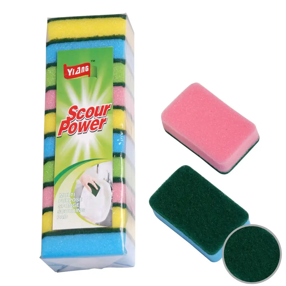 
custom Household Cleaning kitchen Scouring Pad Sponge Dishwashing Sponges 