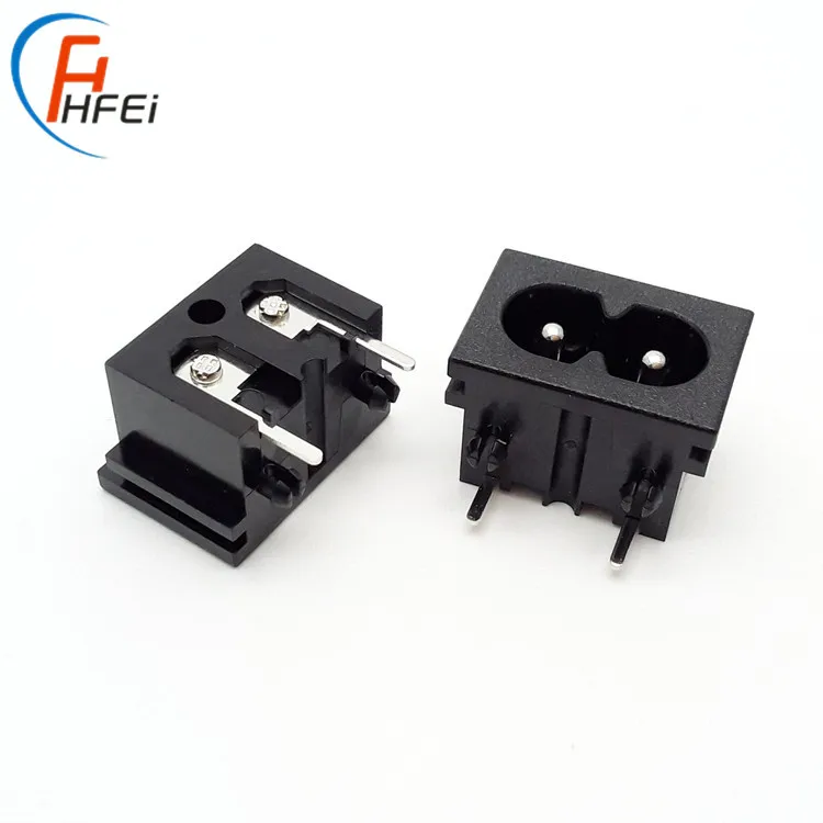 High quality industrial electrical 2 pin 3 pin female C8 power small socket  power dc connector ac jack