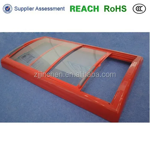 horizontal freezer glass door