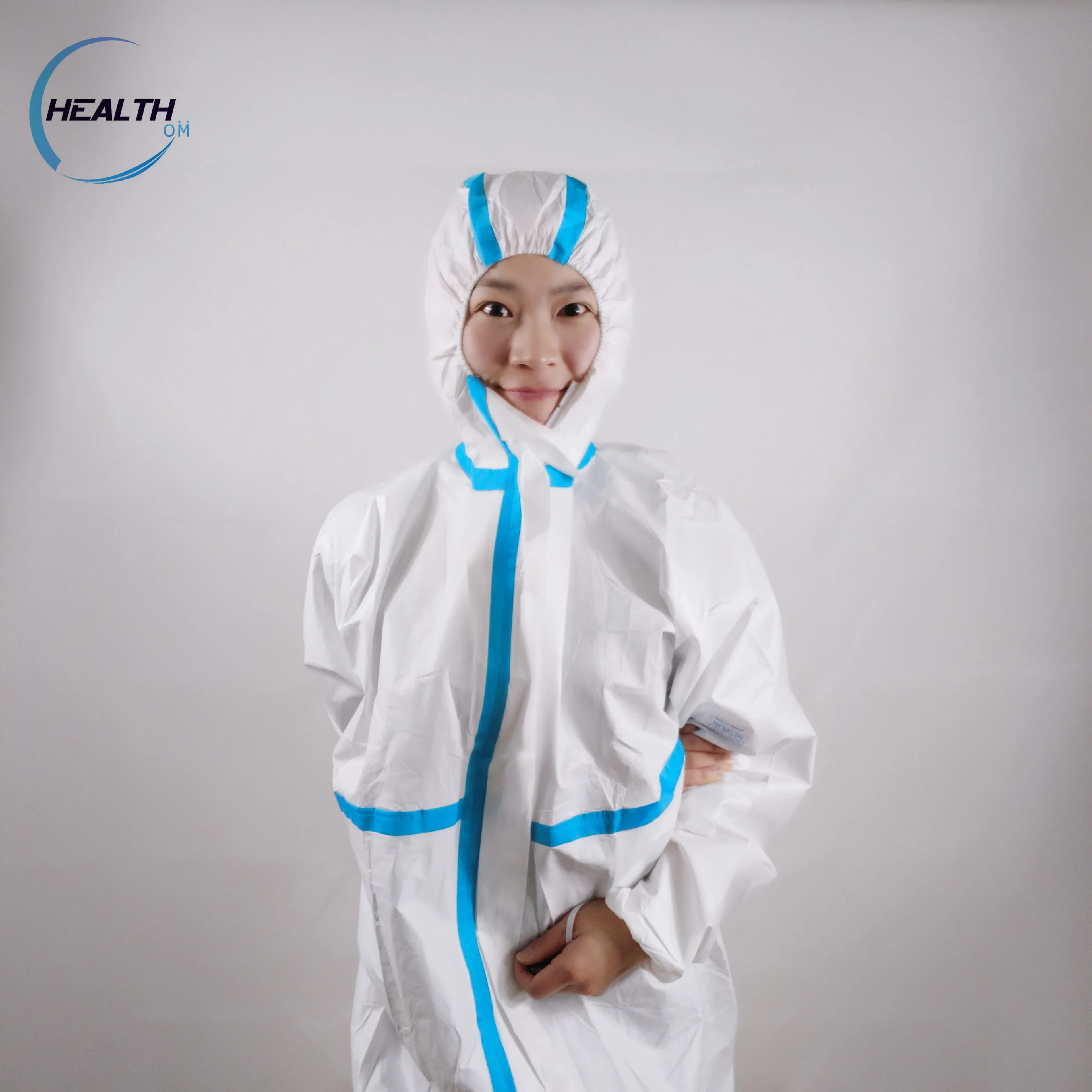 
Breathable 63g/m2 microporous type 5 6 disposable coverall 