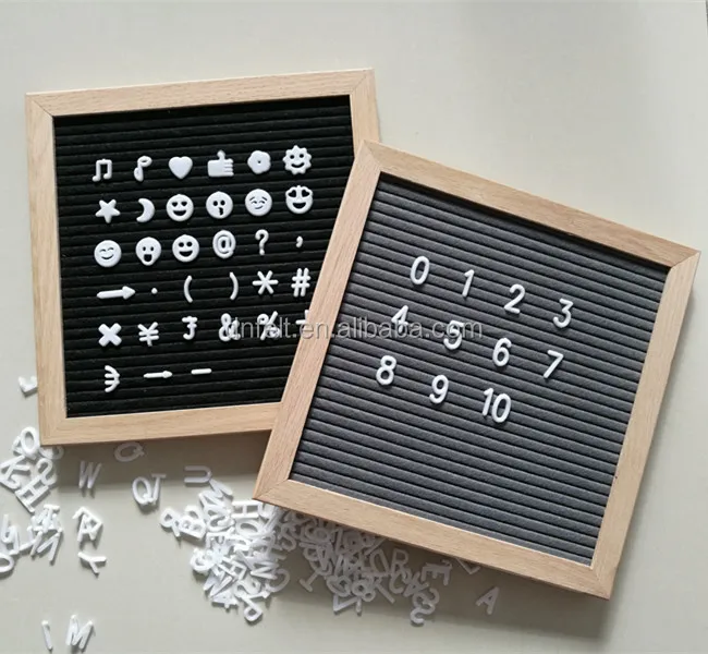 Дубовая деревянная рама, винтажная войлочная сменная доска с цветными буквами