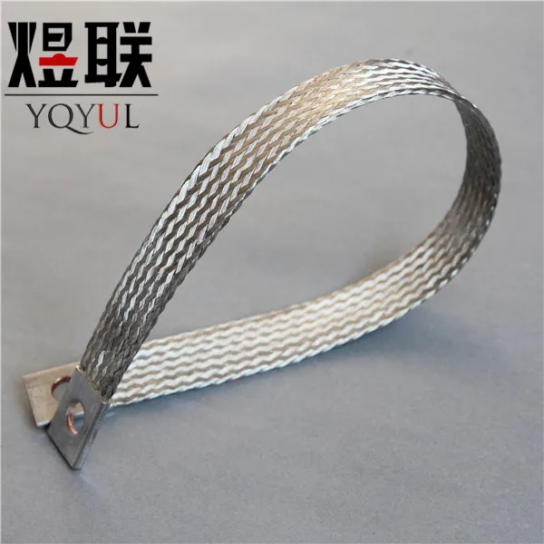 
copper braided earthing tape grounding shunt 