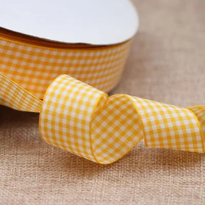 Wholesale 1 inch 25mm High Quality Various Colors Tartan Gingham Check Plaid Ribbon