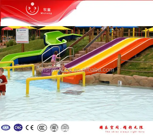 
2018 water park Mini Fiberglass Water Slide Park With Kids Aqua Park Equipment For Summer Swimming Pool 