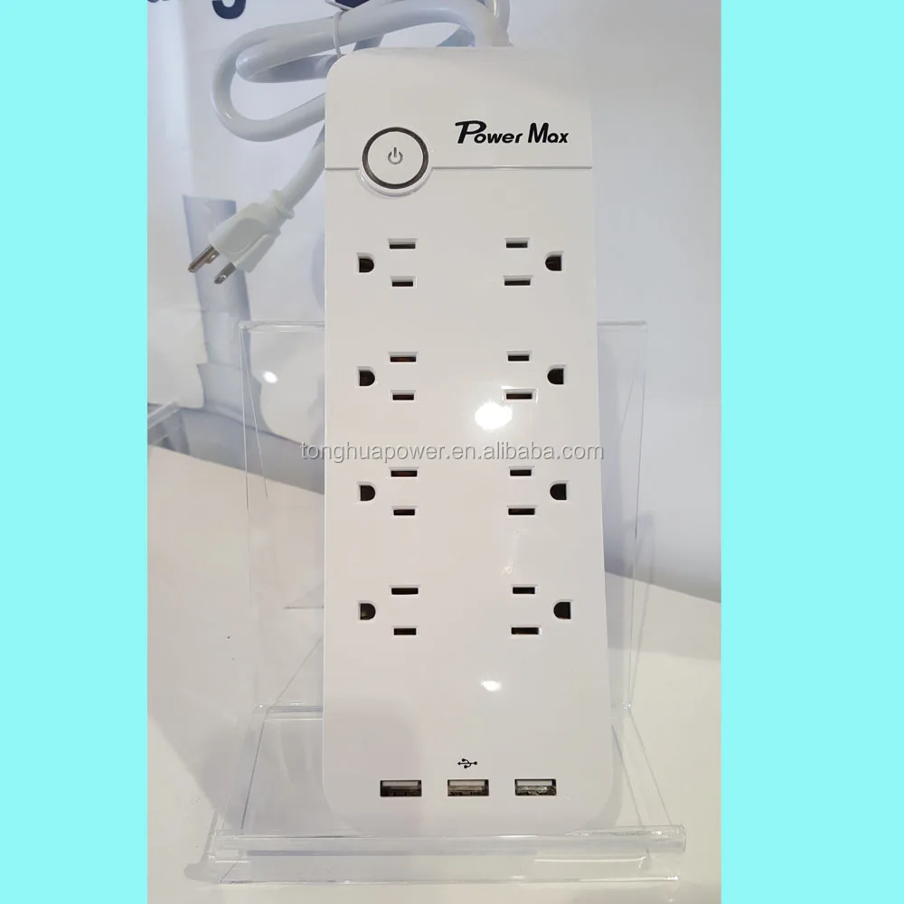 ETL AC Power Wall Plug On/Off Switch Tap Adapter Surge protector FCC 110V 125V socket factory socket