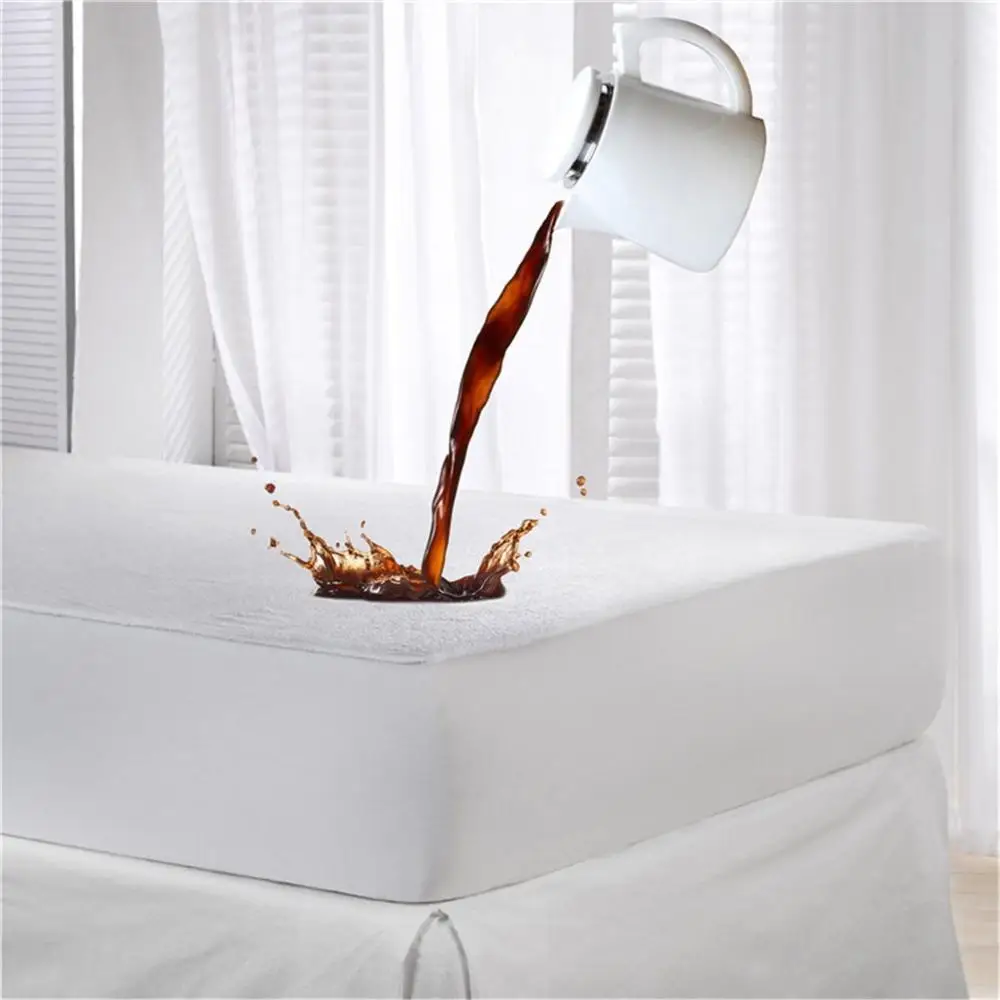 waterproof bed bug terry towel hotel mattress protector fitted cover