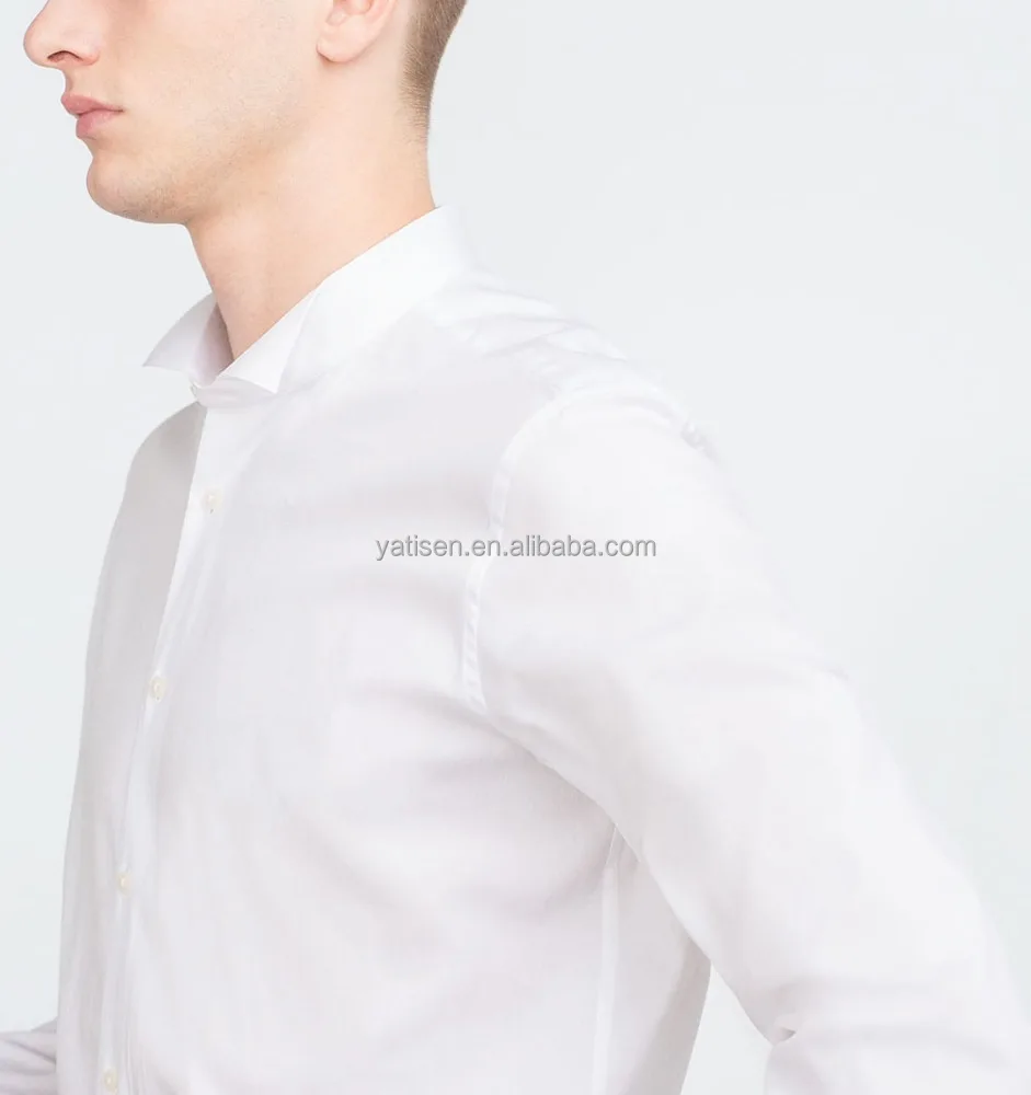 Классические простые белые рубашки с воротником под смокинг Мужская модная удобная формальная рубашка приталенные мужские рубашки