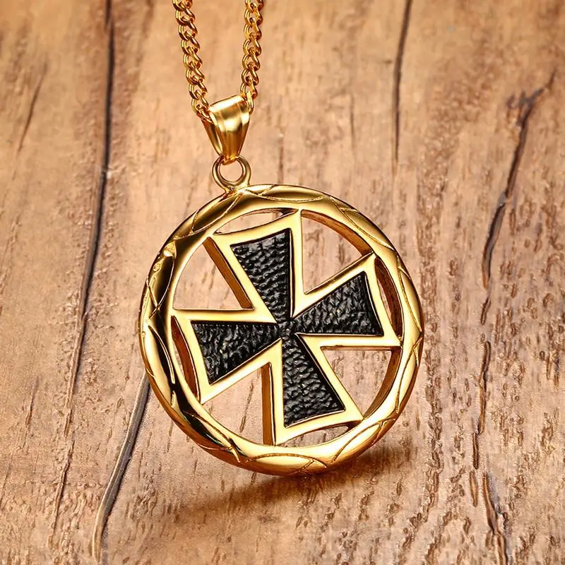 
Personalized design round shaped with cross design necklace jewelry pendant 