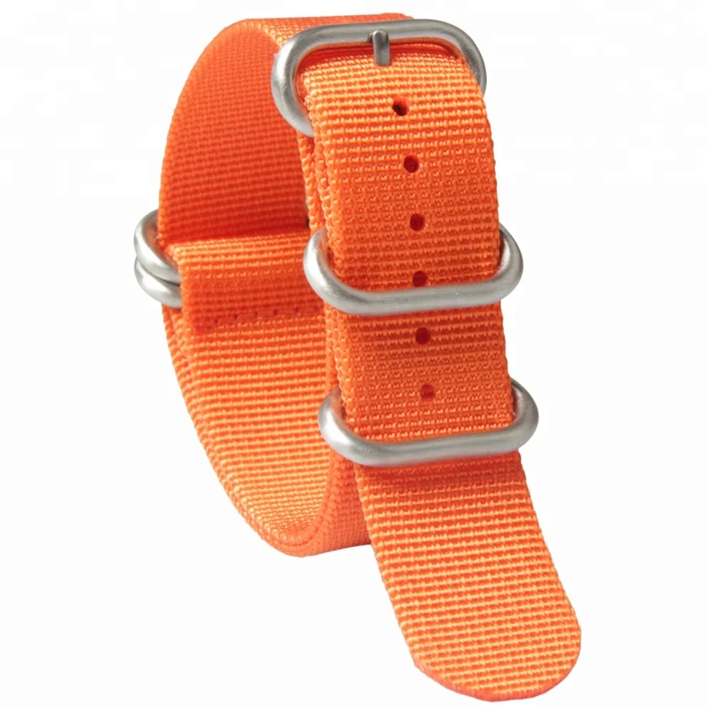 Orange nylon strap 22mm watch band nylon watch straps