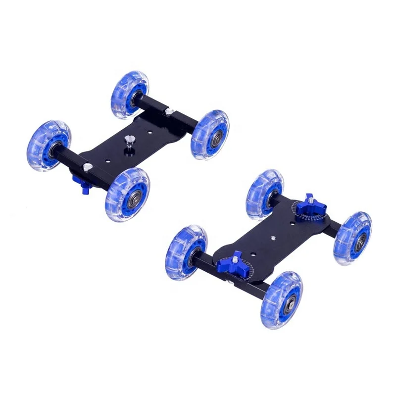 
Professional Tabletop Mini Car Skater Track Slider DSLR Camera Slider 4 Wheel Stabilizer Super Mute for DSLR and camcorder 