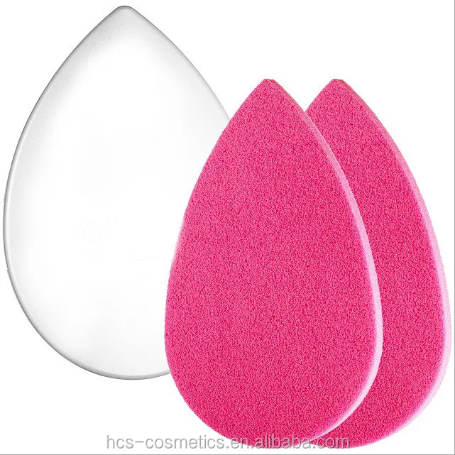 Hello Beauty Sponge Kitty Blender Flat Drop Makeup Sponge with Mirror 2pcs Cosmetics Mirror Beauty Powder Puff