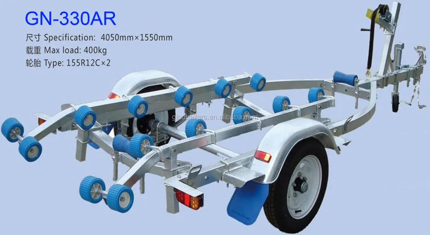 
single axle various size boat trailer for sale 