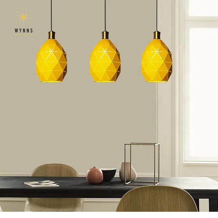 Macaron Modern Chandelier Ceiling Light Colorful LED Pendant Lighting Simple Suspension Large Iron Lamp Bar Low Price