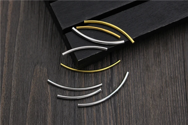925 Sterling Silver DIY Bracelets Tube Hollow Bend Elbow Pipe Beads Bracelet Accessories