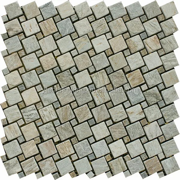 Натуральный сланец, флаг, брусчатка на сетке