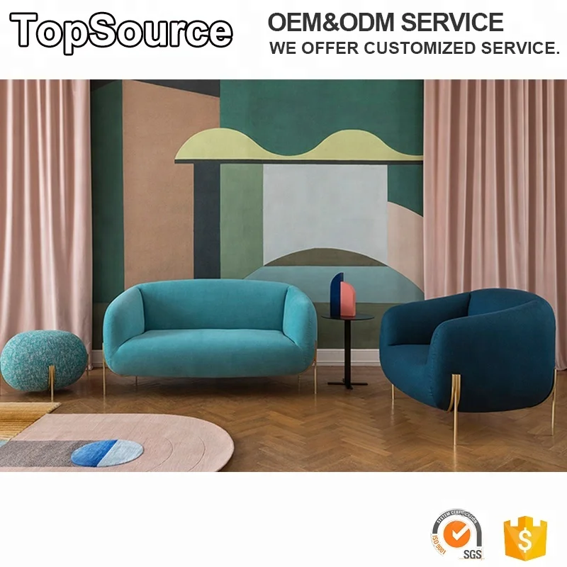 
Italia Style Fabric Design Modern Geo Sofa 