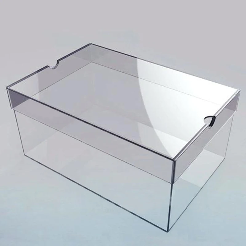 Excellent Quality Clear Acrylic Shoes Display Cases Custom Transparent Shoes Box