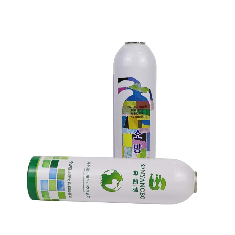 2019 Empty aluminum aerosol canister with with various spray accessories