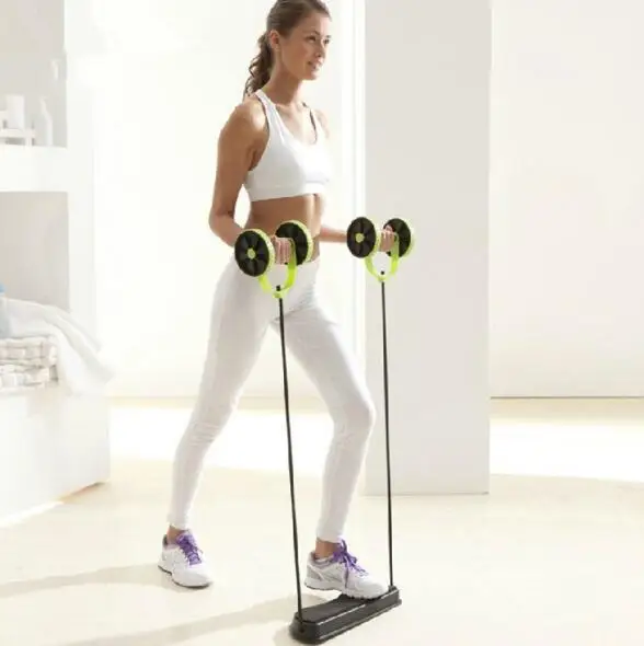 
Sport Core Double AB Power trainer advance wheel fitness Abdominal exercises Equipment coaster Pull roda Waist Slimming Trainer 