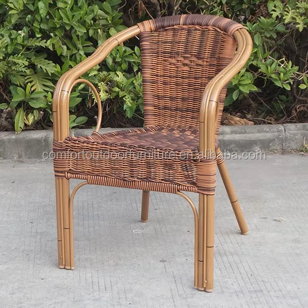 Natural Bamboo Look Finish Rattan Chair Bamboo Chair