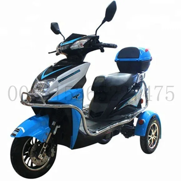 
China factory adult 3 wheel all terrain motorcycle electric scooter motorized rickshaw disability with padals for adults/elderly 