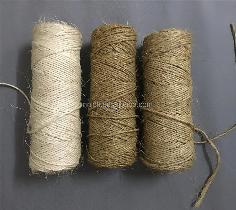 Sisal Textile Raw Material cat tree Manufactured Natural Color and White China Origin 350m/kg Sisal Yarn