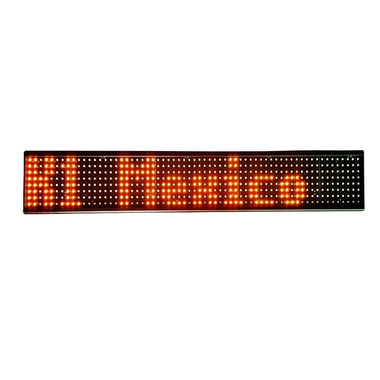Customized city bus route stop announcement systems rolling text digital signage LED panel board display